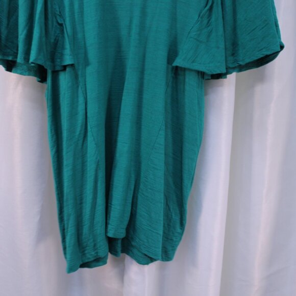 Elegant Teal Short Sleeve Women's Top - Picture 6 of 10